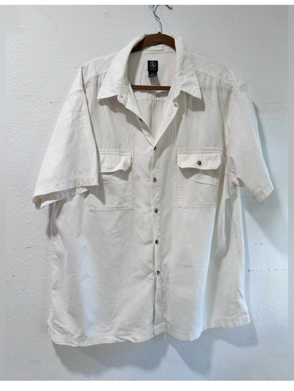 Aigle White Short-Sleeve Button-Down Shirt
